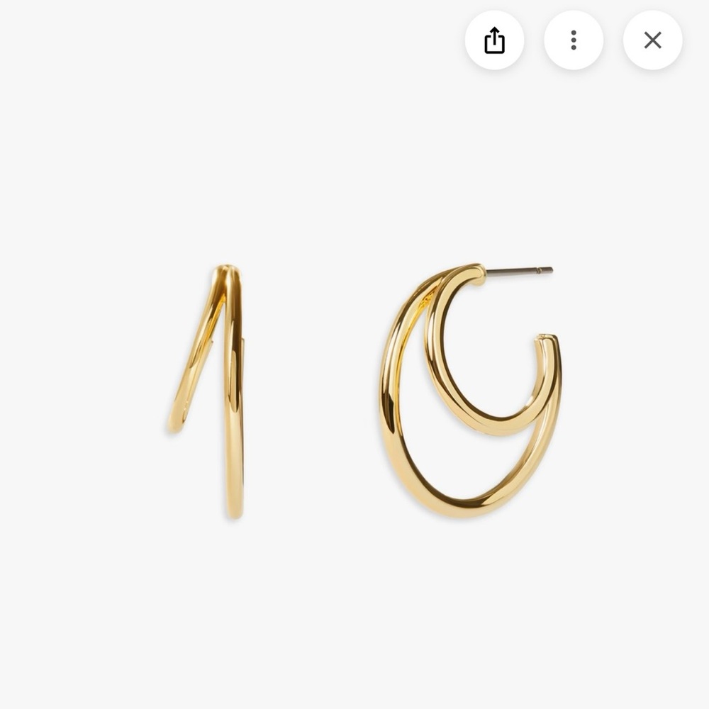 Ana Luisa Medium Scarlett Double Hoops